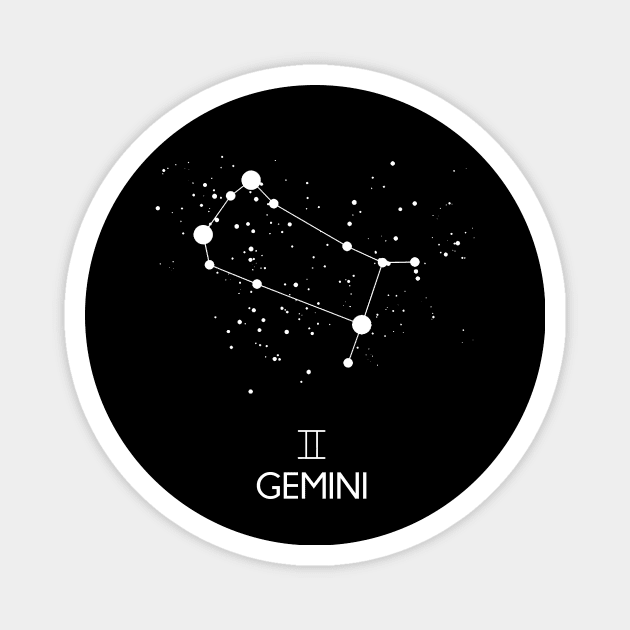 Gemini Constellation Zodiac Symbol Magnet by Wolfek246